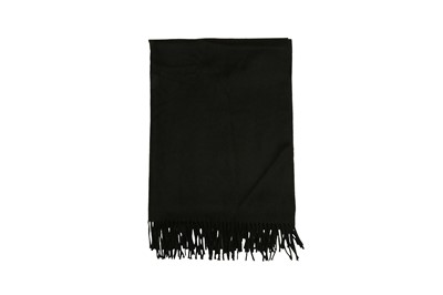 Lot 585 - Hermes Black Cashmere Logo Stole