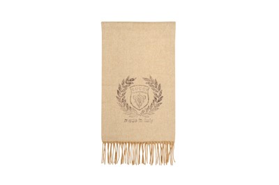 Lot 280 - Gucci Oatmeal Cashmere Crest Scarf