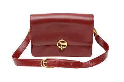 Lot 100 - Celine Burgundy Box Sulky Shoulder Bag