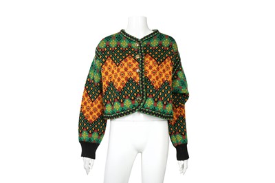 Lot 214 - Yves Saint Laurent Multi Wool Cropped Cardigan - Size 40