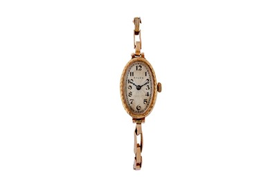 Lot 69 - ROLEX. A LADIES 9CT GOLD COCKTAIL WATCH