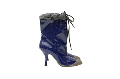 Lot 161 - Miu Miu Blue Technical Heeled Boot - Size 37