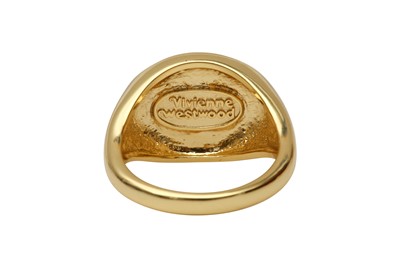 Lot 31 - Vivienne Westwood Red Orb Signet Ring - Size N