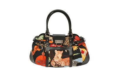 Lot 580 - Salvatore Ferragamo Animal Print Nylon Tote