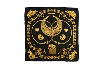 Lot 399 - Hermes 'Les Cavaliers D'or' Print Silk Scarf