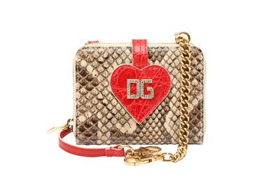 Lot 194 - Dolce & Gabbana Natural Python Wallet On Chain