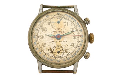 Lot 10 - A GENTS VINTAGE PIERCE WATCH CO CHRONOGRAPH WRISTWATCH