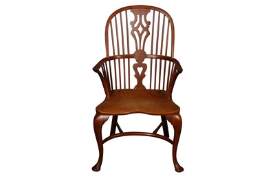 Lot 93 - AN ELM AND YEW WINDSOR CHAIR BY H. ERNEST GOODCHILD