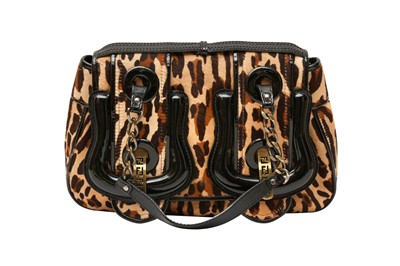 Lot 243 - Fendi Brown Leopard Pony Hair B Shoulder Bag