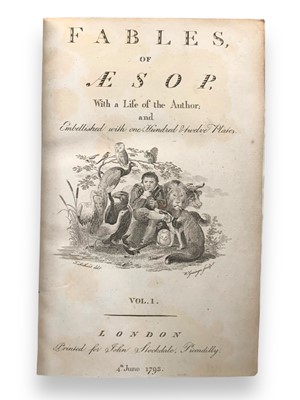 Lot 188 - Fables.- Aesop & Bewick (Thomas, illustrator)