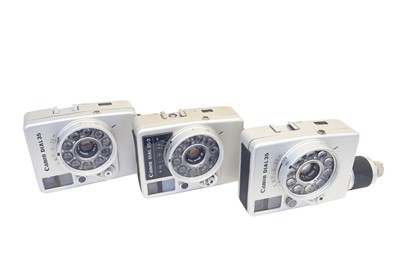 Lot 208 - Three Canon Dial35 Half Frame Cameras.