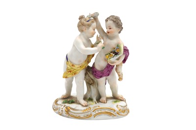 Lot 191 - A MEISSEN PORCELAIN FIGURAL GROUP