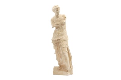 Lot 37 - AFTER THE ANTIQUE: A PLASTER FIGURE OF THE VENUS DE MILO OR THE APHRODITE OF MELOS