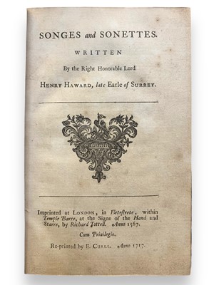 Lot 214 - Howard (Henry, Earl of Surrey) Songes and Sonettes