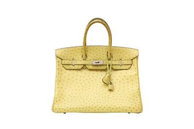 Lot 210 - Hermes Vert Anis Ostrich Birkin 35