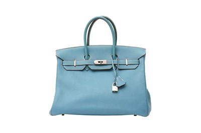 Lot 177 - Hermes Blue Jean Togo Birkin 35