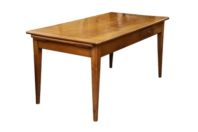 Lot 379 - A FRENCH CHERRYWOOD FARMHOUSE TABLE