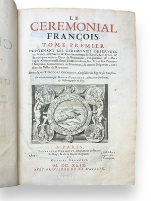 Lot 27 - Godefroy (Theodore) Le Ceremonial François