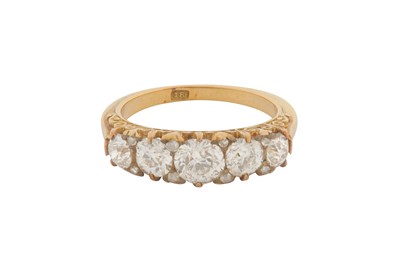 Lot 205 - A FIVE-STONE DIAMOND RING
