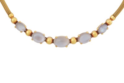 Lot 215 - LOTOS Ι A MOONSTONE NECKLACE