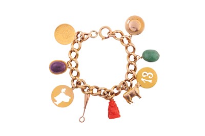 Lot 163 - A CHARM BRACELET