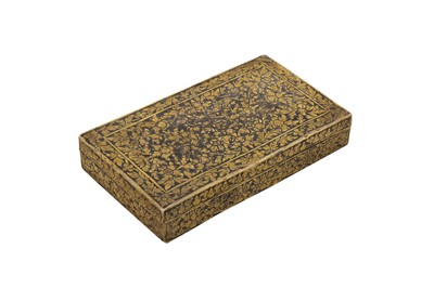 Lot 160 - An early 20th century Siamese (Thai) silver gilt niello cigarette box, Bangkok or Nakon Sri Thammarat circa 1920