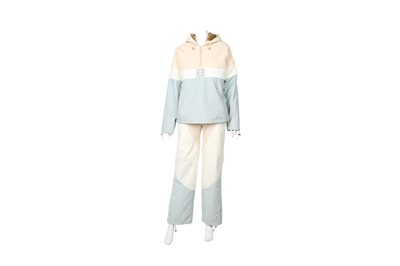Lot 166 - Chanel Sport Tri Colour Padded Ski Suit - Size 38 & 36