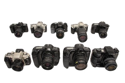 Lot 202 - Two Canon EOS-1 Cameras & other SLR's.