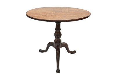 Lot 363 - A GEORGE III MAHOGANY TILT TOP TRIPOD TABLE