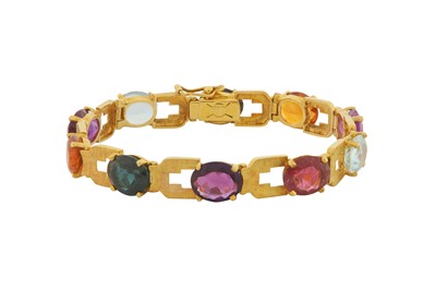 Lot 178 - A MULTI-GEM BRACELET