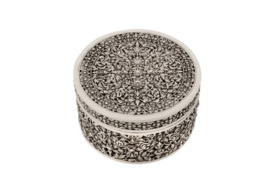 Lot 150 - A mid-20th century Cambodian unmarked silver box, circa 1950