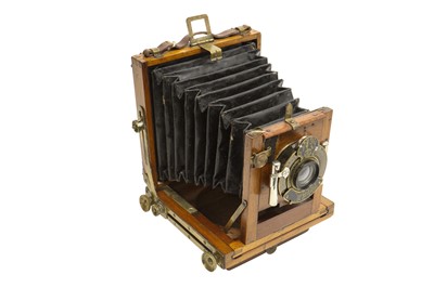 Lot 419 - Watson & Sons Quarter Plate Camera with J. LIZARS Sixth Plate Camera.