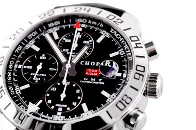 Lot 396 - CHOPARD.  MILLE MIGLIA GMT WRISTWATCH
