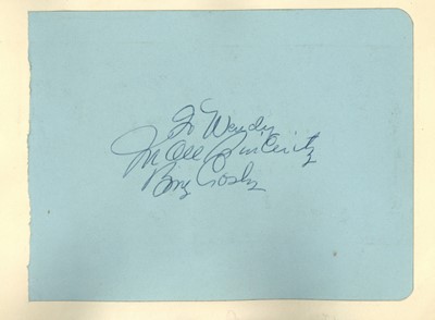 Lot 26 - Autograph Album.- Vintage Actors & Entertainers