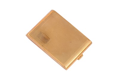 Lot 79 - AN ART DECO 9CT GOLD POWDER COMPACT, CIRCA 1929
