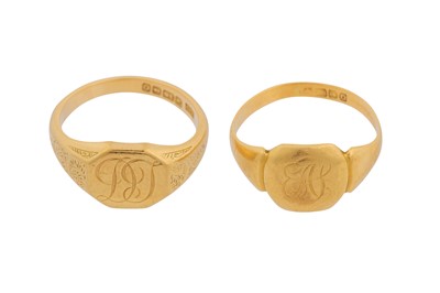 Lot 1 - TWO SIGNET RINGS
