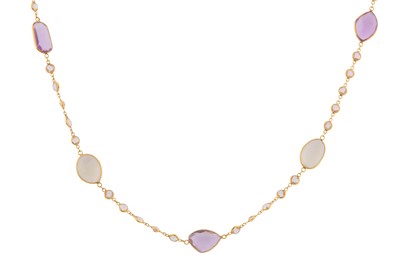 Lot 153 - POSSIBLY BY IPPOLITA Ι AN AMETHYST AND CITRINE NECKLACE