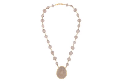 Lot 161 - SUZANNE KALAN Ι A SMOKY QUARTZ AND DIAMOND NECKLACE