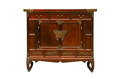 Lot 766 - A KOREAN ELM LOW CABINET