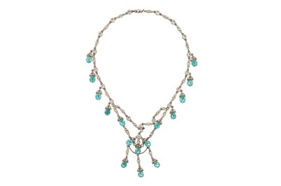 Lot 15 - AN EARLY 19TH CENTURY PASTE FRINGE NECKLACE
