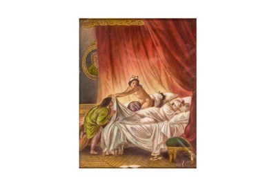 Lot 6 - MINIATURE PAINTING WITH EROTIC SCENE