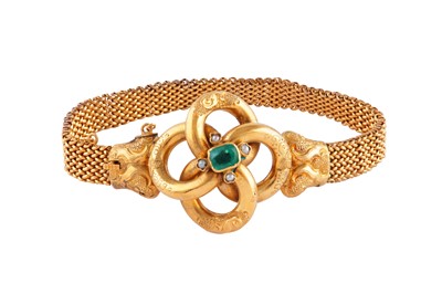 Lot 47 - A DECORATED FLOWER BRACELET