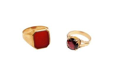 Lot 49 - TWO GEM-SET RINGS