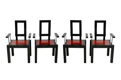 Lot 282 - A SET OF DE STIJL STYLE ARMCHAIRS