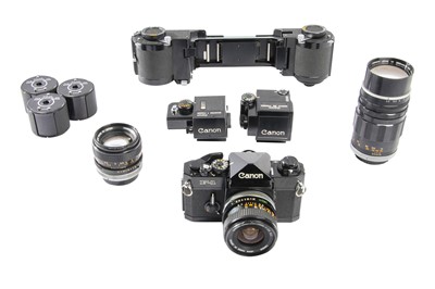 Lot 98 - Canon F1 Outfit With 250 Film Chamber.
