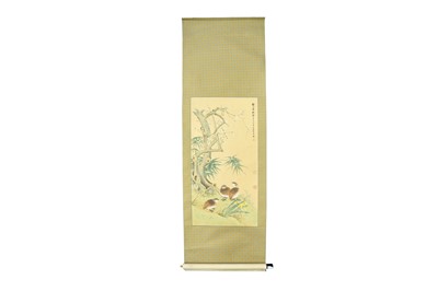 Lot 298 - A CHINESE PAINTED HANGING SCROLL