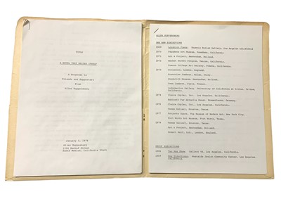 Lot 133 - Ruppersberg. A Novel That Writes Itself: A Proposal to Friends and Supporters, 1978