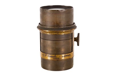 Lot 9 - An M. P. Tench Brass Waterhouse Stop Petzval Lens