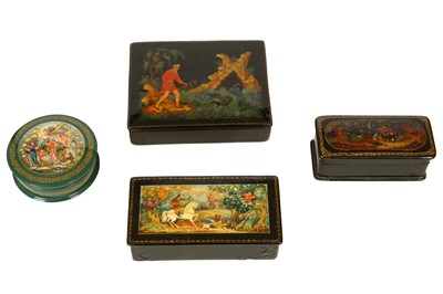 Lot 443 - A collection of six vintage paper mache and...