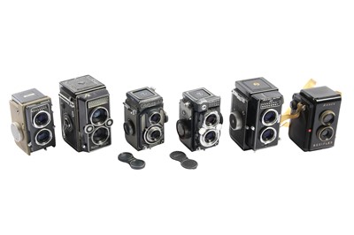 Lot 220 - Six TLR Cameras.
